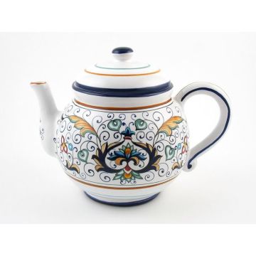 Rinascimento Italian tea pot handmade by Fima in Deruta