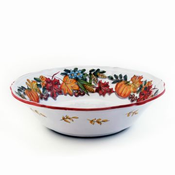 Rustico Italian serving bowl handmade by Fima in Deruta