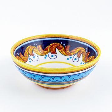 Italian cereal bowl from the Geometrico S3 Collection handmade by Eugenio Ricciarelli - Deruta, Rapallo, Amalfi