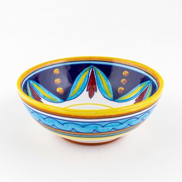 Italian cereal bowl from the Geometrico S4 Collection handmade by Eugenio Ricciarelli - Deruta, Rapallo, Amalfi