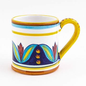 Italian mug from the Geometrico S4 Collection handmade by Eugenio Ricciarelli - Deruta, Rapallo, Amalfi