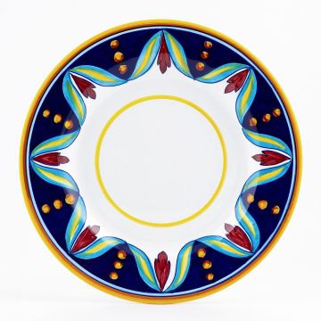 Italian dinner plate from the Geometrico S4 Collection handmade by Eugenio Ricciarelli - Deruta, Rapallo, Amalfi