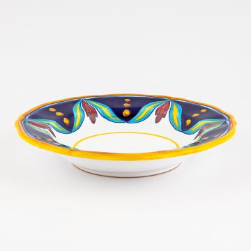 Italian pasta & soup plate from the Geometrico S4 Collection handmade by Eugenio Ricciarelli - Deruta, Rapallo, Amalfi