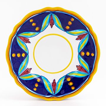Italian salad & dessert plate from the Geometrico S4 Collection handmade by Eugenio Ricciarelli - Deruta, Rapallo, Amalfi