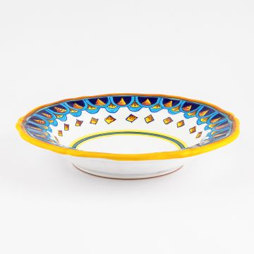Italian pasta & soup plate from the Geometrico S5 Collection handmade by Eugenio Ricciarelli - Deruta, Rapallo, Amalfi