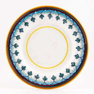 Italian dinner plate from the Geometrico S6 Collection handmade by Eugenio Ricciarelli - Deruta, Rapallo, Amalfi