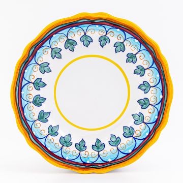 Italian salad & dessert plate from the Geometrico S6 Collection handmade by Eugenio Ricciarelli - Deruta, Rapallo, Amalfi