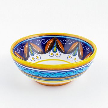 Italian cereal bowl from the Geometrico S7 Collection handmade by Eugenio Ricciarelli - Deruta, Rapallo, Amalfi
