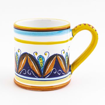 Italian mug from the Geometrico S7 Collection handmade by Eugenio Ricciarelli - Deruta, Rapallo, Amalfi