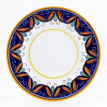 Italian dinner plate from the Geometrico S7 Collection handmade by Eugenio Ricciarelli - Deruta, Rapallo, Amalfi