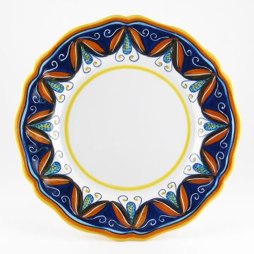 Italian dinner plate from the Geometrico S7 Collection handmade by Eugenio Ricciarelli - Deruta, Rapallo, Amalfi