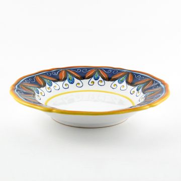 Italian pasta & soup plate from the Geometrico S7 Collection handmade by Eugenio Ricciarelli - Deruta, Rapallo, Amalfi