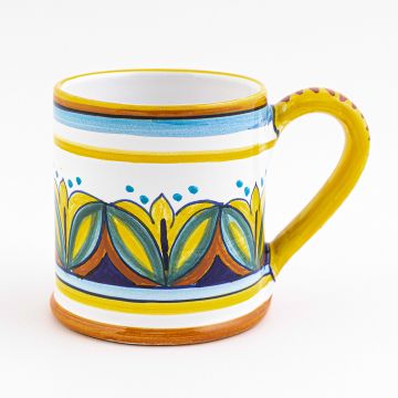 Italian mug from the Geometrico S8 Collection handmade by Eugenio Ricciarelli - Deruta, Rapallo, Amalfi
