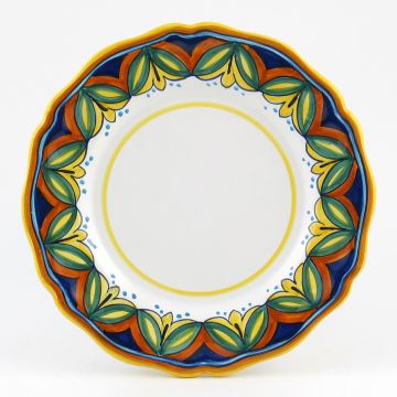 Italian dinner plate from the Geometrico S8 Collection handmade by Eugenio Ricciarelli - Deruta, Rapallo, Amalfi