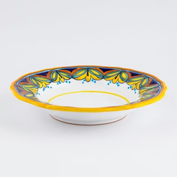 Italian pasta & soup plate from the Geometrico S8 Collection handmade by Eugenio Ricciarelli - Deruta, Rapallo, Amalfi