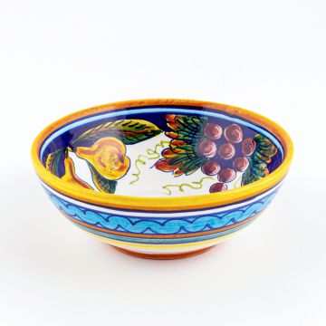 Italian cereal bowl from the Geometrico S9 Collection handmade by Eugenio Ricciarelli - Deruta, Rapallo, Amalfi