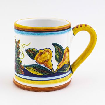 Italian mug from the Geometrico S9 Collection handmade by Eugenio Ricciarelli - Deruta, Rapallo, Amalfi