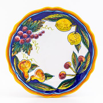 Italian salad & dessert plate from the Geometrico S9 Collection handmade by Eugenio Ricciarelli - Deruta, Rapallo, Amalfi