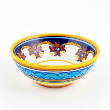Italian cereal bowl from the Geometrico S10 Collection handmade by Eugenio Ricciarelli - Deruta, Rapallo, Amalfi