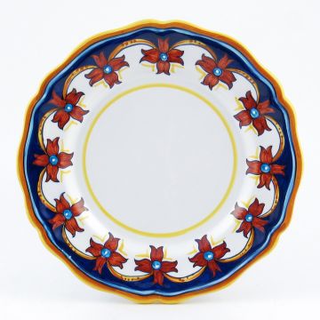 Italian dinner plate from the Geometrico S10 Collection handmade by Eugenio Ricciarelli - Deruta, Rapallo, Amalfi