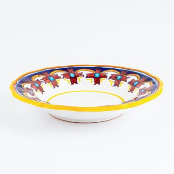 Italian pasta & soup plate from the Geometrico S10 Collection handmade by Eugenio Ricciarelli - Deruta, Rapallo, Amalfi