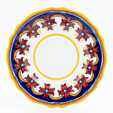 Italian salad & dessert plate from the Geometrico S10 Collection handmade by Eugenio Ricciarelli - Deruta, Rapallo, Amalfi