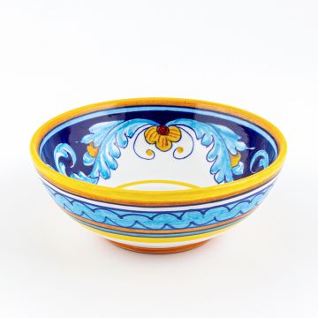 Italian cereal bowl from the Geometrico S11 Collection handmade by Eugenio Ricciarelli - Deruta, Rapallo, Amalfi