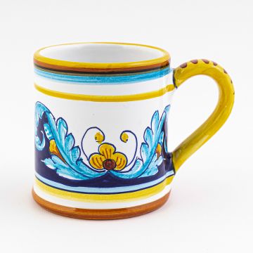 Italian mug from the Geometrico S11 Collection handmade by Eugenio Ricciarelli - Deruta, Rapallo, Amalfi
