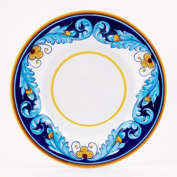 Italian dinner plate from the Geometrico S11 Collection handmade by Eugenio Ricciarelli - Deruta, Rapallo, Amalfi
