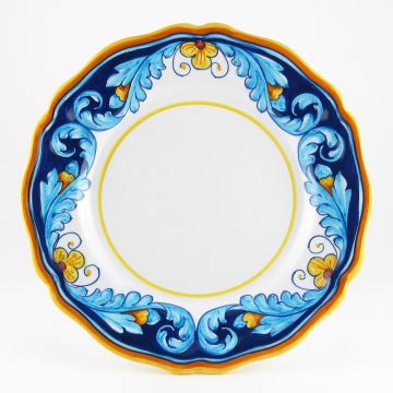 Italian dinner plate from the Geometrico S11 Collection handmade by Eugenio Ricciarelli - Deruta, Rapallo, Amalfi