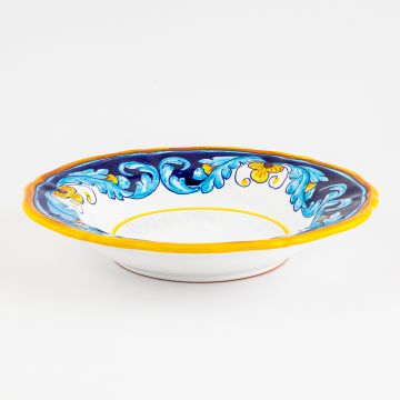 Italian pasta & soup plate from the Geometrico S11 Collection handmade by Eugenio Ricciarelli - Deruta, Rapallo, Amalfi