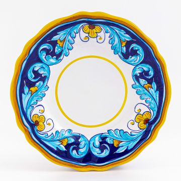 Italian salad & dessert plate from the Geometrico S11 Collection handmade by Eugenio Ricciarelli - Deruta, Rapallo, Amalfi