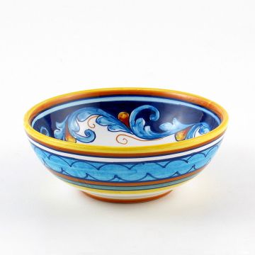 Italian cereal bowl from the Geometrico S12 Collection handmade by Eugenio Ricciarelli - Deruta, Rapallo, Amalfi