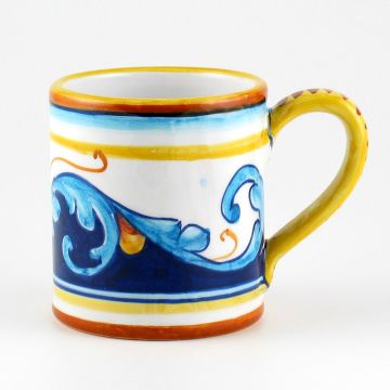 Italian mug from the Geometrico S12 Collection handmade by Eugenio Ricciarelli - Deruta, Rapallo, Amalfi