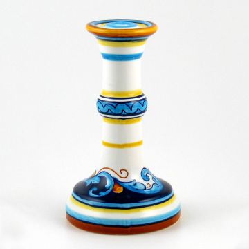 Italian candle holder from the Geometrico S12 Collection handmade by Eugenio Ricciarelli - Deruta, Rapallo, Amalfi