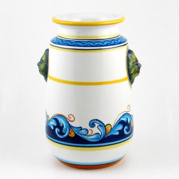 Italian utensil holder from the Geometrico S12 Collection handmade by Eugenio Ricciarelli - Deruta, Rapallo, Amalfi