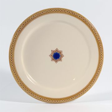 Italian salad & dessert plate from the Zaffiro collection, handmade by Francesco Fasano in Grottaglie, Italy