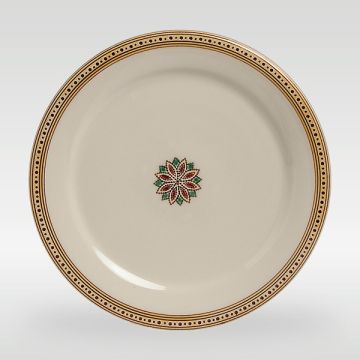 Italian salad & dessert plate from the Rubino collection, handmade by Francesco Fasano in Grottaglie, Italy