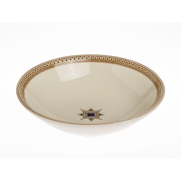 Italian serving bowl from the Occhio di Gatto collection, handmade by Francesco Fasano in Grottaglie, Italy