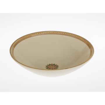 Italian serving bowl from the Rubino collection, handmade by Francesco Fasano in Grottaglie, Italy