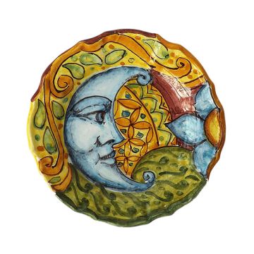 Italian ceramic salad & dessert plate from the Synkeran Collection handmade by Ghenos in Sicily