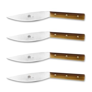 Valdichiana steak knives cornotech handles - set of 4 handcrafted by Coltellerie Berti in Scarperia, Italy