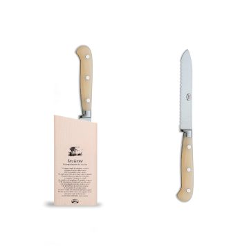 Forgiato Insieme White tomato knife handcrafted by Coltellerie Berti in Scarperia, Italy