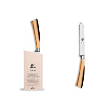 Forgiato Insieme Cornotech tomato knife handcrafted by Coltellerie Berti in Scarperia, Italy