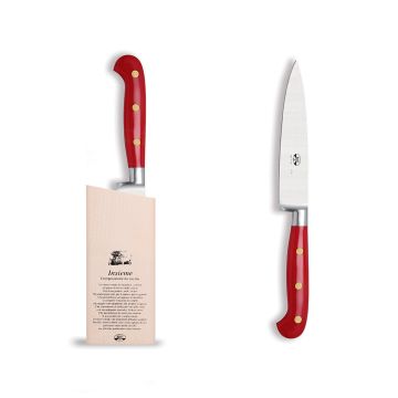 Forgiato Insieme Red utility knife handcrafted by Coltellerie Berti in Scarperia, Italy