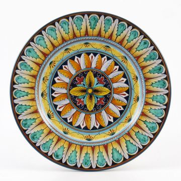 Vario F1 Italian dinner plate handmade by Fima in Deruta