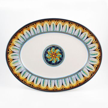 Vario F2 Italian oval platter handmade by Fima in Deruta