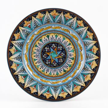 Vario F3 Italian round platter handmade by Fima in Deruta