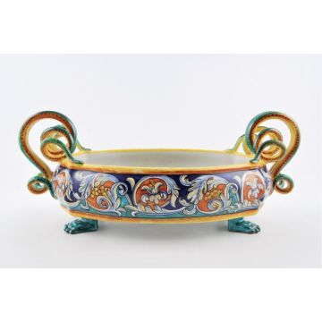 Italian centerpiece Renaissance handmade by Francesca Niccacci in Deruta