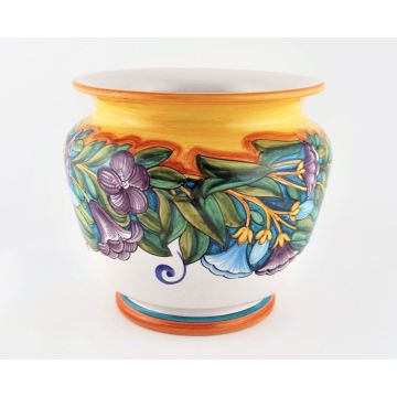 Italian planter Lilium 2 handmade by Francesca Niccacci in Deruta